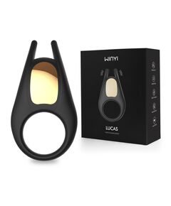 Черное эрекционное виброкольцо Lucas 