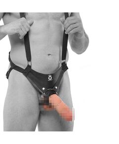Страпон с ремнями 10" Hollow Strap-On Suspender System 