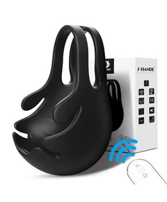 Эрекционное кольцо с вибрацией и мешочком лоя мошонки Nest с пультом Д\У 