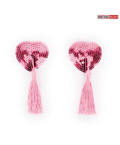 Пэстисы в виде сердечек розовые 