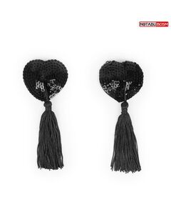 Пэстисы в виде сердечек черные 