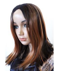 Парик с гладкими мелированными волосами 