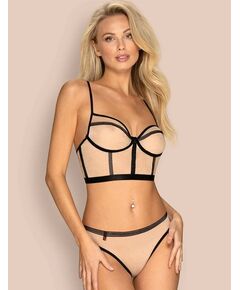 Сексуальный комплект Obsessive NUDELIA SET телесный L/XL, Выберите размер : L/XL 