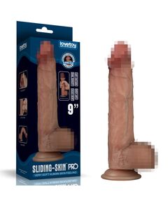 Фаллоимитатор с подвижной кожей из двухслойного силикона "9 Sliding Skin Pro", 23,7 см 