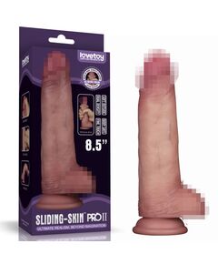 Фаллоимитатор с подвижной кожей из двухслойного силикона "8,5 Sliding Skin Pro II", 21 см 