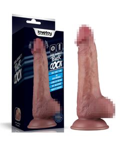 Реалистичный вибратор на присоске "Dual-density Power Cock", 21,6 см 