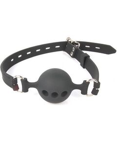 Кляп-шар черного цвета 4 см 