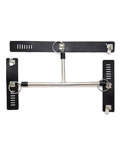 Распорка с ошейником и наручниками на жесткой сцепке 