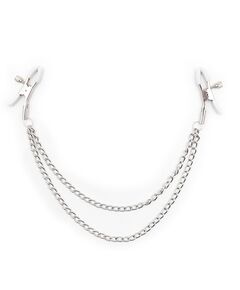 Зажимы на соски с двойной цепочкой 