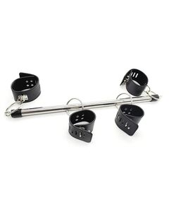 Распорка с наручниками и оковами из эко-кожи, 50 см 