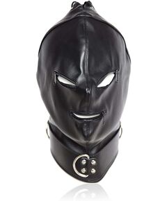 БДСМ Шлем с замками для рта и глаз 