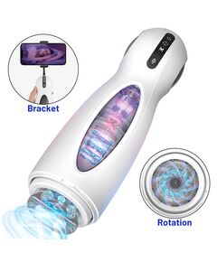 Мастурбатор в тубе с функцией ротации и возвратно-поступательными движениями "Spacerail" 