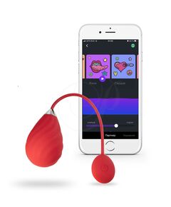 Виброяйцо "Magic Sundae" с управлением через телефон, красный 