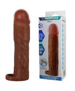 Насадка удлиняющая с подхватом под мошонку "Gerd", коричневый, 19,5 см 