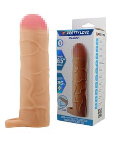 Насадка удлиняющая с подхватом под мошонку "Bunion", телесная, 16,5 см 