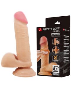 Реалистичный фаллоимитатор со скелетом "Creel", 20,5 см 