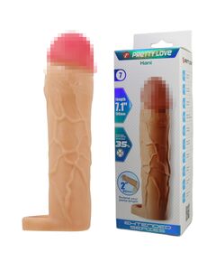 Насадка удлиняющая с подхватом под мошонку "Hani", телесный, 18 см 