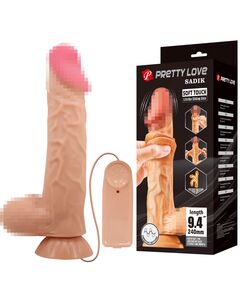 Фаллоимитатор с подвижной кожей и каркасом "Sadik" 24 см 