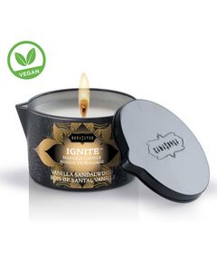 Массажное масло-свеча «Ignite massage oil candle vanilla sandalwood», с ароматом сливочной ванили 