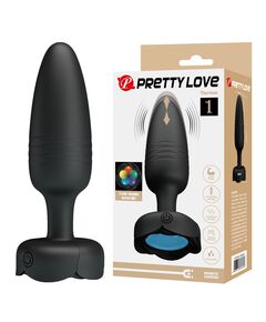 Анальная пробка с разноцветной подсветкой и возвратно-поступательными движениями "Tarion" 