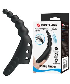 Насадка на палец рельефная с вибрацией "Jordin", 12,2 см 