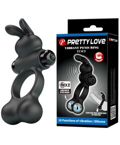 Эрекционное кольцо с вибрацией и стимуляцией клитора с утяжелителями "Yusuf" 