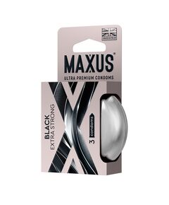 Презервативы MAXUS Extra Strong, черные, утолщенные, 3 шт 