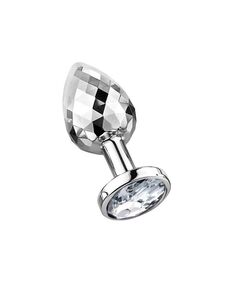 Анальная пробка алмазная с прозрачной стразой, M 
