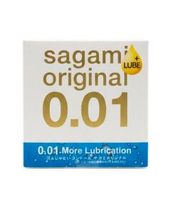 Презервативы Sagami Original 001 Extra Lub полиуретановые, с увеличенным количеством смазки 1 шт 