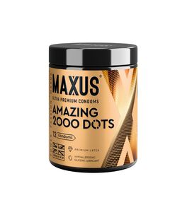 Презервативы MAXUS 2000 Amazing Dots №12 с железным кейсом, точечные, 12 шт 