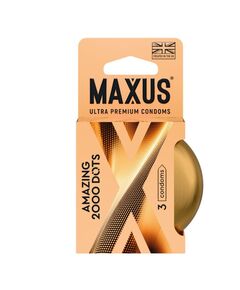 Презервативы MAXUS 2000 Amazing Dots №3 в железном кейсе, точечные, 3 шт 