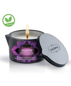 Массажное масло-свеча «Ignite massage oil candle island passion berry», тропические фрукты, 170гр 