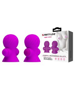 Перезаряжаемые виброприсоски на соски Nipple Sucker 