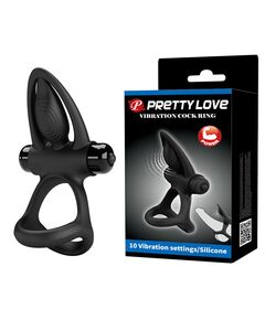 Эрекционное кольцо с вибрацией и стимуляцией клитора 