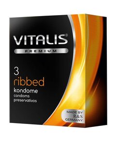 Презервативы ребристые Vitalis Ribbed, 3 шт 