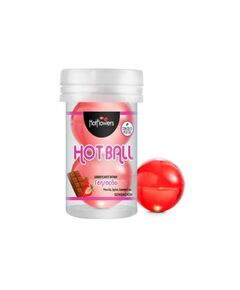 Лубрикант AROMATIC HOT BALL на масляной основе в виде двух шариков с ароматом клубники 