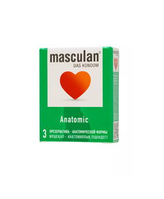 Презервативы masculan Anatomic №3, анатомической формы																			 