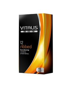 Презервативы ребристые Vitalis Ribbed, 12 шт 