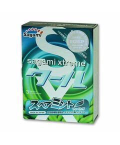 Презервативы Sagami Xtreme Mint латексные, с ароматом мяты 3шт. 