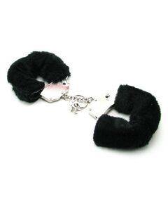 Меховые наручники-металл черные Fetish Fantasy Series Original Furry Cuffs Black 