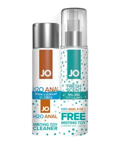 Набор из лубриканта и очистителя JO Anal H2O + Toy Cleaner 