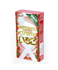 Презервативы Sagami Xtreme с ароматом клубники, 10 шт 