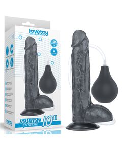 Фаллоимитатор с эякуляцией 10'' Squirt Extreme Dildo - Black 