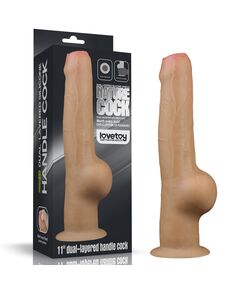 Фаллоимитатор на присоске Dual Layered Handle Cock "11" 