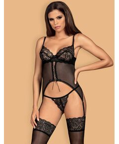 Корсет с трусиками Obsessive CONTICA CORSET (S/M) 