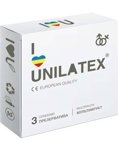 Презервативы цветные Unilatex "Multifruits" , 3 шт 