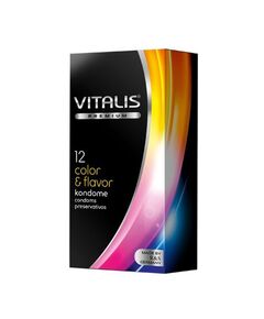 Презервативы цветные Vitalis "Color & flavor", 12 шт 