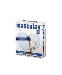 Презервативы ультратонкие Masculan 2 Ultra, 3 шт 