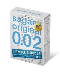 Презервативы полиуретановые Sagami 0.02 Extra Lub, 3 шт 