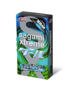 Презервативы SAGAMI Xtreme Mint 10шт. латексные с ароматом мяты 